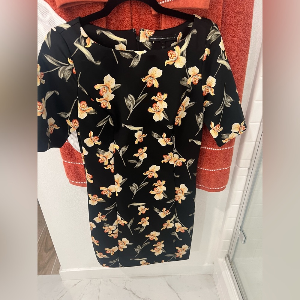 Black and yellow flower dress